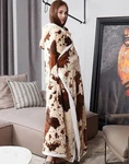 Rodeo Painted Horse Brown Cow Hooded Wearable Throw By Virah Bella 50 X 70. Fixed Price $20.49.