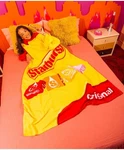 Starburst Candy Snuggie Wearable Super Soft Fleece Blanket W/ Sleeves. Fixed Price $23.09.