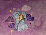 Disney Store Sofia Sophia The First Throw Blanket Purple Minimus Hearts 50X65. Fixed Price $112.49.