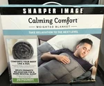 Calming Comfort Weighted Blanket By Sharper Image Heavy 20 Lb. 50" X 75. Fixed Price $89.99.