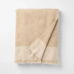 50"X60" Tonal Woven Boucle Throw Blanket Cream - Threshold Designed With Studio. Fixed Price $15.99.
