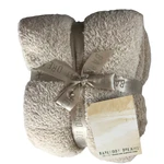 Barefoot Dreams Cozy Blanket Heathered Stripe Throw Light Tan Beige New Nwt. Fixed Price $135.00.