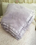 Simply Shabby Chic Twin Plush Blanket Soft Pink Satin Trim Rachel Ashwell 2-PLY. Fixed Price $375.00.