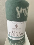 Infinity Home Novelty Print Fleece Throws Words To Live By - Smile. Fixed Price $19.95.
