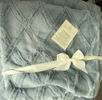 New Hotel Du Cobb Dennis Basso Faux Fur Throw Blanket Blue Looks To Be Queen. Fixed Price $40.00.