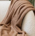 The Jennifer Adams Embrace Almond Cozy Throw Blanket Elegant Faux Fur 50X70 New. Fixed Price $89.94.
