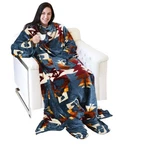 Catalonia Wearable Blanket With Sleeves And Fleece, Southwest Blue. Fixed Price $35.35.