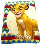 Disney Lion King Simba Fleece Blanket Northwest Co Chevron 34X48 Inches. Fixed Price $20.00.