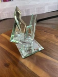 Glass Tea Light Holder, Time Imports, 74105, Abstract Prismatic. Fixed Price $14.89.