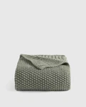 Nwt Quince Cotton Fisherman Throw 50 X 60 Dried Sage Blanket Boho Msrp $84. Fixed Price $59.99.