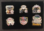 Pittsburgh Steelers Six Time Super Bowl Champions Pin Set. Fixed Price $20.00.