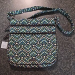 Vera Bradley Triple Zip Hipster Quilted Crossbody, Lined, Pockets, Geometric. Fixed Price $58.00.