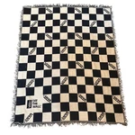 Vans Off The Wall Checkerboard Woven Tapestry Throw Blanket Black White Logo. Fixed Price $68.00.