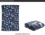 Cat's Meow Fleece Throw Twin Blanket 50 X 80 Vera Bradley Nwt Bag. Fixed Price $51.35.