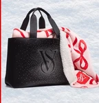 Victorias Secret Shine Tote Sherpa Blanket Black Friday 2024. Fixed Price $79.99.