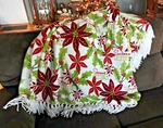 Better Homes & Gardens Oversized Poinsettia Throw Tassels Fringe 50" X 80". Fixed Price $24.95.