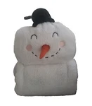 Pillowfort Super Soft Snowman Hooded Blanket With Hand Pockets 40 X 50. Fixed Price $19.99.