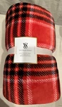 Victorias Secret Cozy Plush Sherpa Blanket Red Tartan Plaid Holiday 2024. Fixed Price $29.54.
