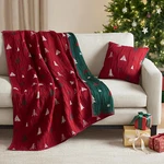 Reversible Christmas Throw & Pillow Set Cozy 2-PIECE Holiday Bedding. Fixed Price $56.99.
