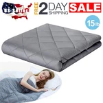 Weighted Thick Blanket 15 Lbs Egyptian Cotton For Adults Winter Twin Size Bed. Fixed Price $37.53.