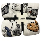 Vera Bradley Essential Throw Blanket 50" X 80" Cat Life Cream 50668-23263. Fixed Price $59.99.