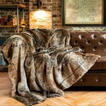 Sink Into Cozy Warmth - 60X80 Brown Faux Fur Throw Blanket. Fixed Price $179.99.