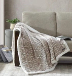 Eddie Bauer Throw Blanket Sherpa Fleece Cozy San Juan Oyster Beige 50 X 60. Fixed Price $19.99.
