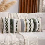 Tosleo Dark Green Boho Lumbar Throw Pillow Cover 14X36 Long Body Decorati. Fixed Price $43.99.