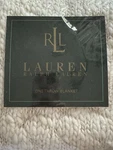 Vintage Ralph Lauren Villandry Pur 100% Wool Chunky Throw Blanket 54"X72"CRM Nip. Fixed Price $277.81.