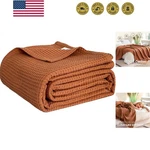 100% Cotton Waffle Weave Throw Blanket, Soft Lightweight Breathable Cozy Blan.... Fixed Price $26.99.