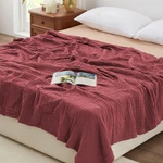 Muslin Blanket 100% Cotton 6 Layer King 108 X 90 Wine Red Cabin. Fixed Price $89.99.