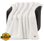 Ugg Euphoria Faux Fur Throw Blanket, White Snow, 50X70", Warm Fluffy. Fixed Price $74.92.