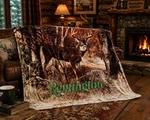 Remington Deer Hunting Throw Blanket Fleece Buck Woodland Camo Cabin Lodge. Fixed Price $29.95.