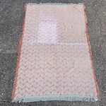 Vintage Textillery Weavers Rose Chenille Geometric Woven Fringe Throw Blanket. Fixed Price $99.89.