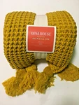 Opalhouse Jungalow 50 X 60" Waffle Weave Afghan Throw With Tassels Gold Nip. Fixed Price $18.99.