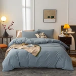 Janlive Washed Cotton Duvet Cover Oueen Ultra Soft 100% Solid Color Gr. Fixed Price $70.87.