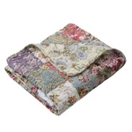 Greenland Home Blooming Prairie Quilted Patchwork Throw 100% Cotton Floral. Fixed Price $47.57.