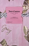 Juicy Couture Pink Plush Throw Blanket 60" X 70" Oversized, Gold Bows,. Fixed Price $37.99.