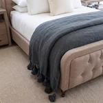 Moroccan Pom Throw Blanket Handwoven Berber Cotton Wool Boho Bedspread Decor. Fixed Price $149.30.