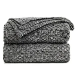 Longhui Bedding Black Knitted Throw Blanket For 51" X 63", Standard,. Fixed Price $46.99.