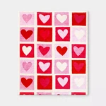 Heart Check Printed Plush Throw Ivory/pink/red - Room Essentials. Fixed Price $19.95.