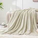 Bedelite Fleece Blanket Twin Size 3D Ribbed Jacquard Soft And Warm Decorati.... Fixed Price $32.35.