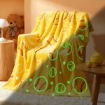 Yellow Softball Glow The Dark Flannel Throw Blanket Sport Gift 50X60 Inch. Fixed Price $30.65.
