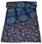 Designer Mandala Kantha Quilt Indian Queen Bedspread Throw Cotton Blanket Gudari. Fixed Price $84.64.