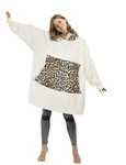 Catalonia Oversized Blanket Hoodie Sweatshirt, One Size, Latte / Fleece. Fixed Price $28.88.