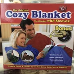 Burgundy Red Cozy Original Tv Blanket W/sleeves Fleece Adult New One Sz Fits. Fixed Price $15.00.
