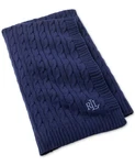 Lauren Ralph X6010 Jamie Cable-knit Throw 50" 70 Navy. Fixed Price $108.00.