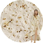 Searoomy Burritos Tortilla Throw Blanket, Wrap 60 Inches, Beige. Fixed Price $33.14.