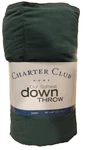 Charter Club Down Throw Blanket Hunter Green New Nip 50X60 Camp Cabin Travel. Fixed Price $59.99.