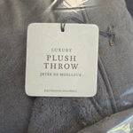 New Restoration Hardware Luxury Plush Throw Blanket Fog 45X65" Gray Unopened. Fixed Price $106.24.